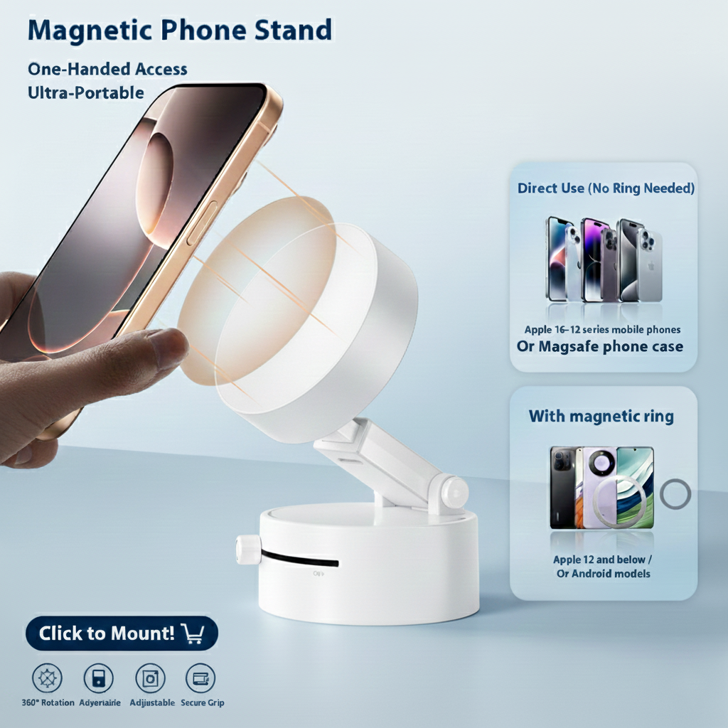 UltraGrip - Universal Magnetic Vacuum Phone Mount